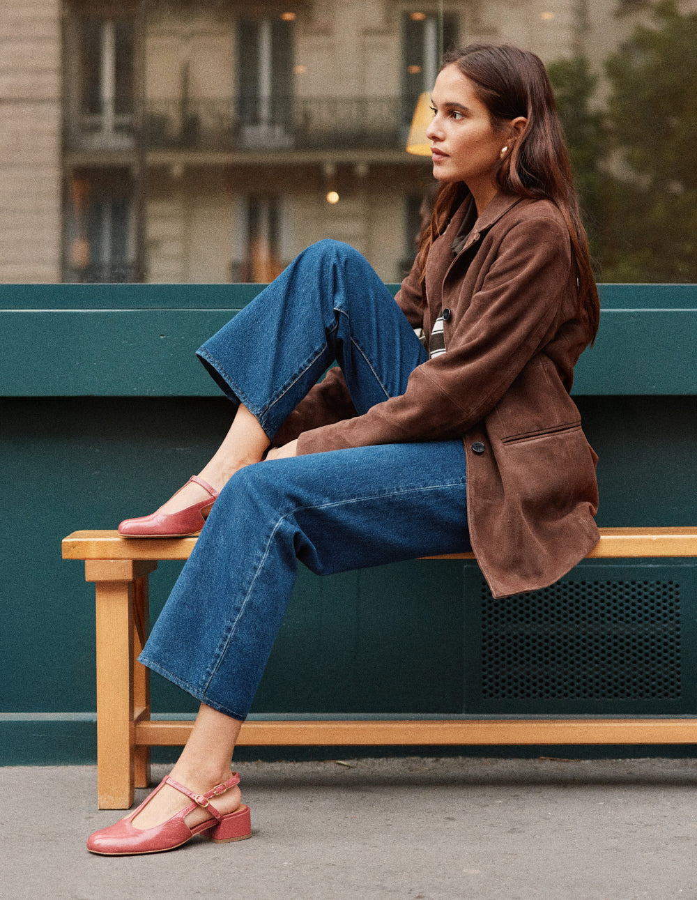 Escarpins Ryla - Cuir plissé verni rose